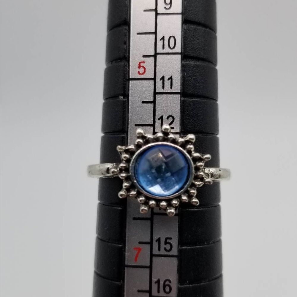 Sapphire galaxy rising sun ring size 6 R145